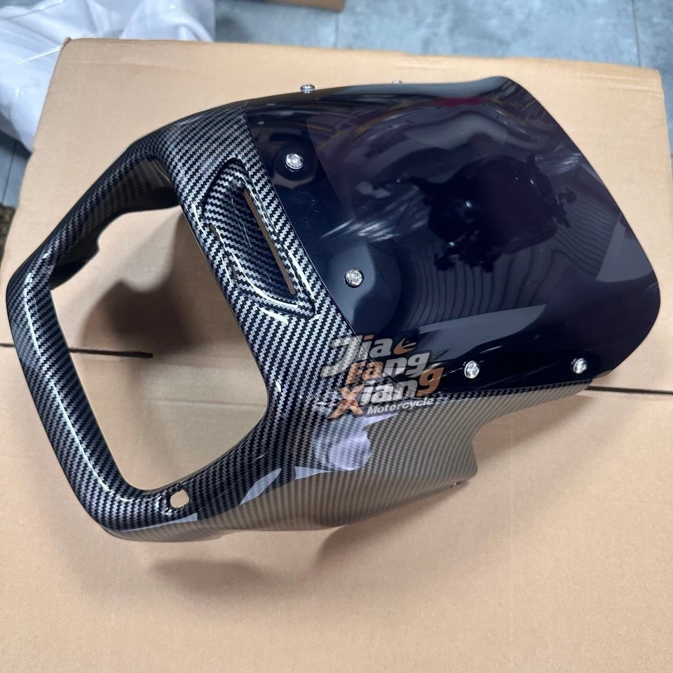 Carenado de faros de nariz superior delanteros de fibra de carbono para KAWASAKI ZRX1100 ZRX1200 Foto 2 de 4
