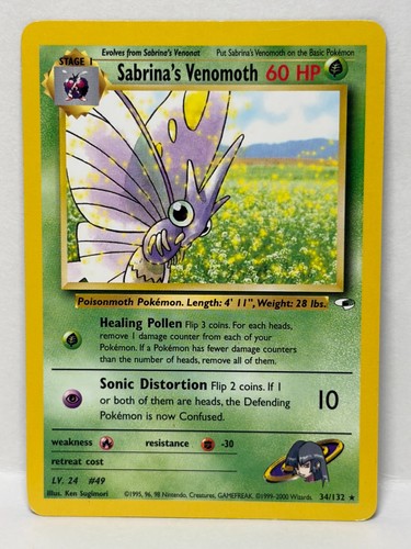 Pokemon Sabrina's Venomoth Gym Heroes 34/132 - LP
