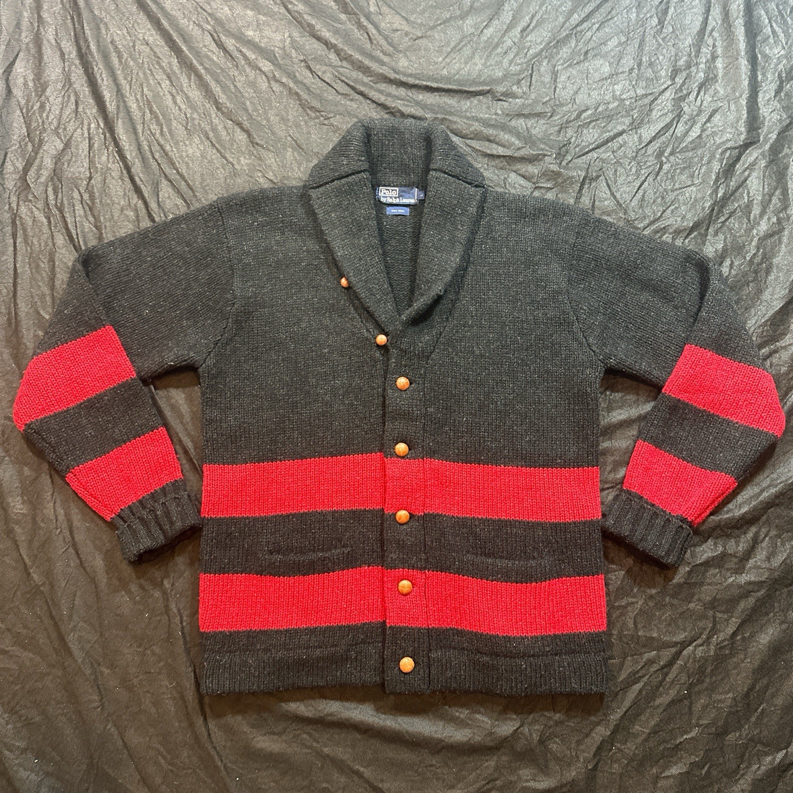 Vintage Polo Ralph Lauren Hudson Bay Striped Cardigan