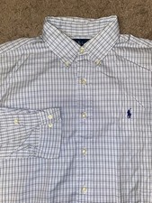 Ralph Lauren Classic Fit Button Up Down Mens Size 16.5 Cotton Striped Shirt