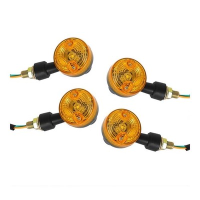 Turn Signal Lights, 4 x LED Turn Signal, 6V, Amber, Motorcycle, Turn Signal, 6V, Blin...