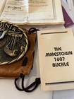 Vintage JAMESTOWN  Virginia 1607 BELT BUCKLE Solid Brass COA — photo 3