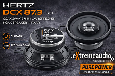 HERTZ DCX 87.3 - SET COAX 2Way 87mm Lautsprecher Koax Speaker 1 Paar 87mm