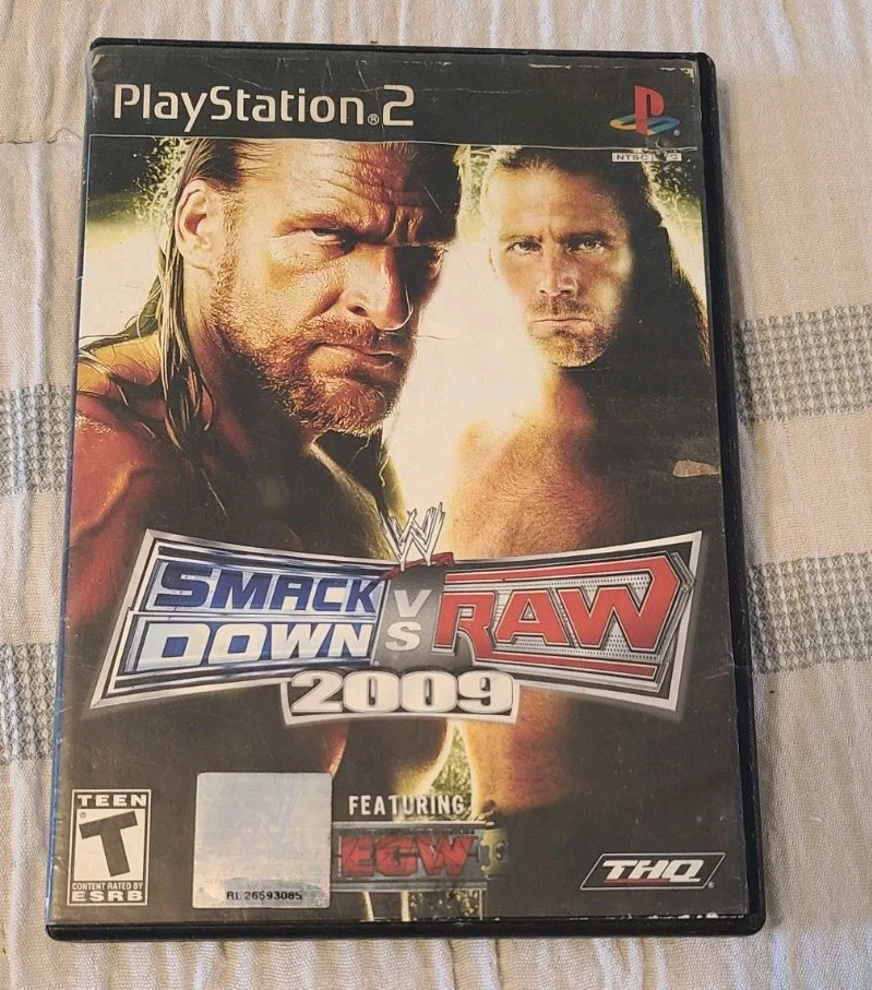 WWE SmackDown Vs Raw 2009 Sur PS2 - Édition Platinum - Disque Seul (très Bon état)