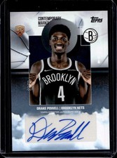 2025-26 Topps Drake Powell Contemporary Marks RC Rainbow Foil Auto #CM-DP Nets