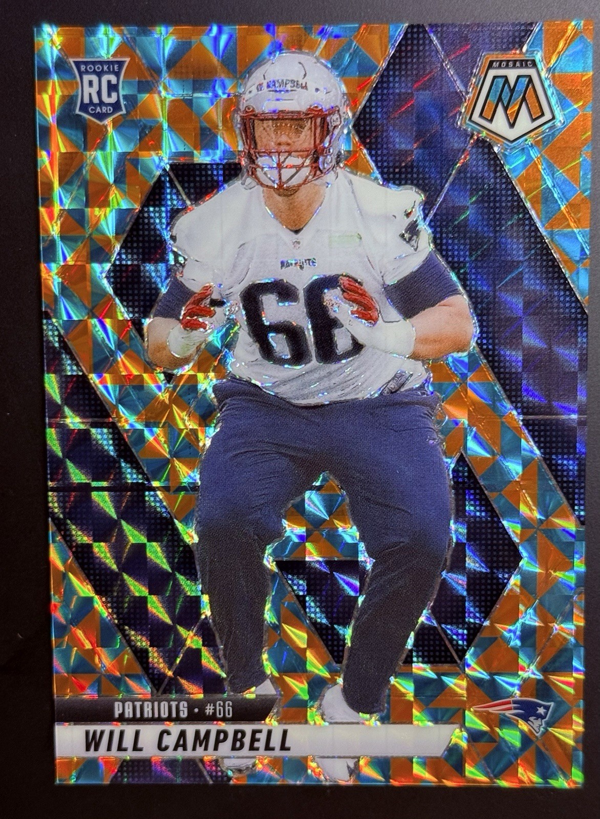 2025 Panini Mosaic - Will Campbell #378- Patriots RC - Mosaic Tessellation /15🔥