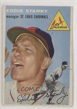 1954 Topps Eddie Stanky (White Back) #38 0cv5
