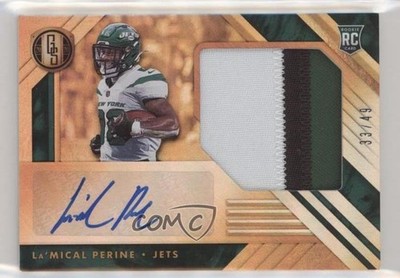 2020 Gold Standard Rookie Jersey Jumbo Prime 33/49 La'Mical Perine Auto RC 0eo6