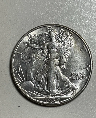 1939 D Walking Liberty Half Dollar 50 Cent America US Eagle Arrow VF/XF