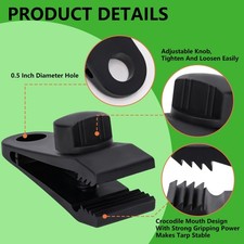 Tarp Clips Heavy Duty Lock Grip Clamps Cover Clips for Camping, Awnings,Car/Pool