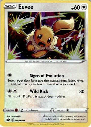 EEVEE SWSH118 HOLO SWORD & SHIELD PROMO POKEMON NM/M SWSD