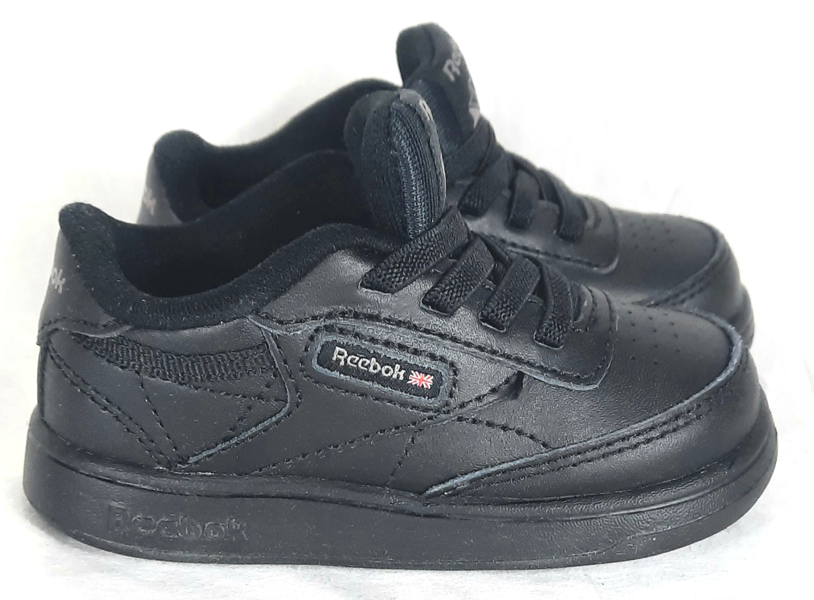 Reebok Club C Toddler Shoes Sneakers Size 5.5 Black Leather-image