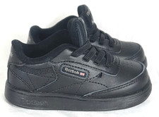 Reebok Club C Toddler Shoes Sneakers Size 5.5 Black Leather