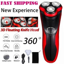 Men's Razor Rotary Waterproof Electric Shaver Pop-Up Trimmer Wet Dry Cordless US