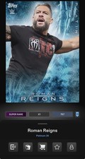 DIGITAL TOPPS WWE SLAM Roman Reigns PLATINUM 26 SUPER RARE AQUA MOTION Read