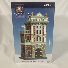 2010 Lemax Easton St. Fire House Carole Towne No. 1 Hook & Ladder Est. 1890
