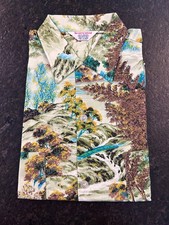 Vintage 50's NOS Deadstock Rayon Loop Collar Hawaiian Shirt, Made in Japan, Med