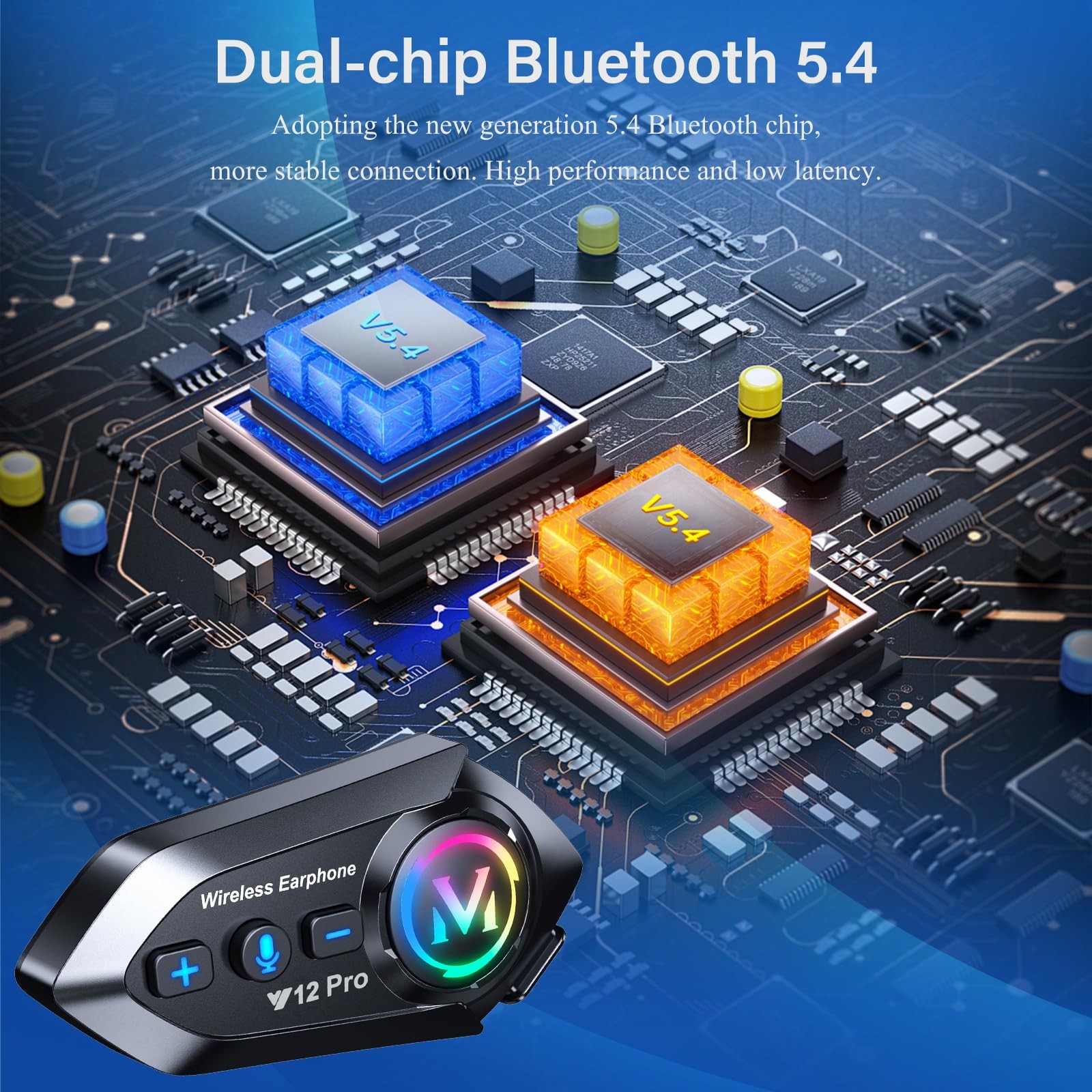 Auricolari Bluetooth 5.4 per Casco Moto - Coppia foto 5