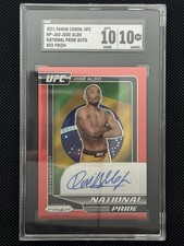 JOSE ALDO 2021 PANINI PRIZM UFC NATIONAL PRIDE RED AUTO SGC 10 AUTOGRAPH 10