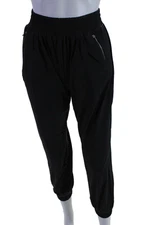 Aday Womens Two Pocket Elastic Waist High-Rise Hail Yes Joggers Black Size XS