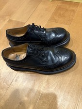 Vintage Dr.Martens Black Brogue Wingtip Shoes US 9 UK 8 black
