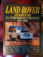 Land Rover Series III. 4x4 Performance Portfolio. 1971-1985. Compilation. Book