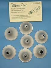 Pampered Chef 1778-02 Easy Accent Decorator Replacement Tips Nozzles 7 Pieces