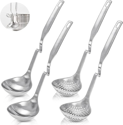 #ad 4 Pa Soup Ladle Soup Colander SUS304 Stainl Steel Slotted Hot $19.59