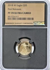 2018 W Gold Eagle $5  PF 70 Ultra Cameo NGC Graded Coin Gold Label 1st Release