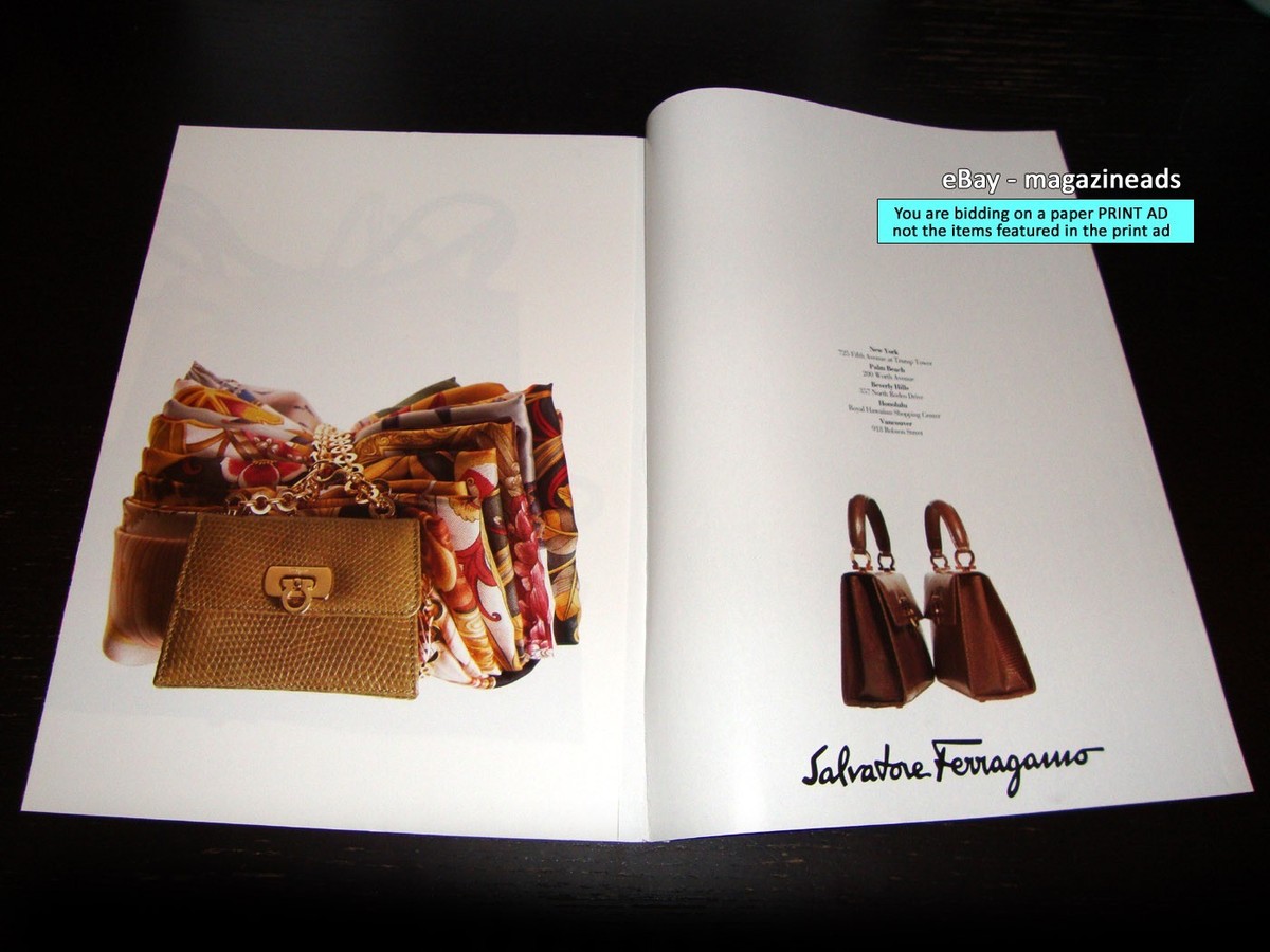 vintage SALVATORE FERRAGAMO Accessories 4-Page PRINT AD Fall 1995