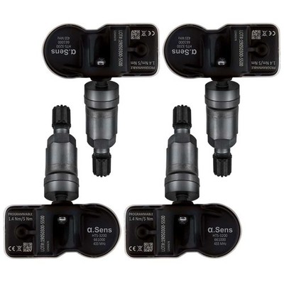4 TPMS Sensors anthrazit for MAN TGE plug&play tyre valve air pressure