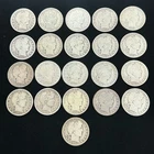 (LOT OF 21) 1898-1915 Barber Half 1/2 Dollar 90% Silver 50c Fifty Cent US Coin