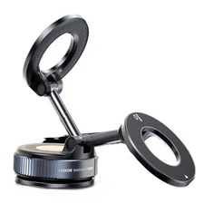 Magnetic Car Phone Mount, 360° Rotation, Adjustable Arm, Dashboard & 
