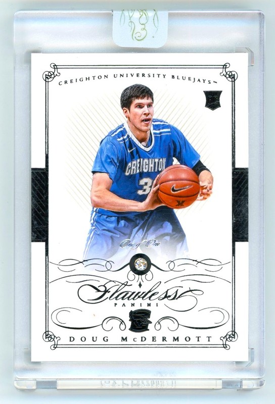 2014-15 Panini Flawless Black Diamond Gem Doug McDermott Rookie RC 1/1 1 of 1 SP
