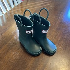 MYSOFT Kids Rain Boots Size 6 Toddler Green Pull-On Handles
