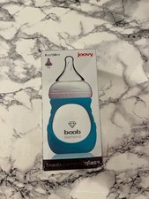 Boob Joovy CleanFlow Glass Baby Bottle, 5oz/ 150ml - 0M Single Bottle New Blue
