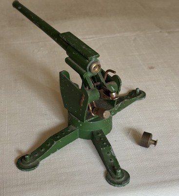 Vintage Astra-Pharos Diecast/Metal 3.7'' Anti-Aircraft Gun/Cannon 1950s vintage