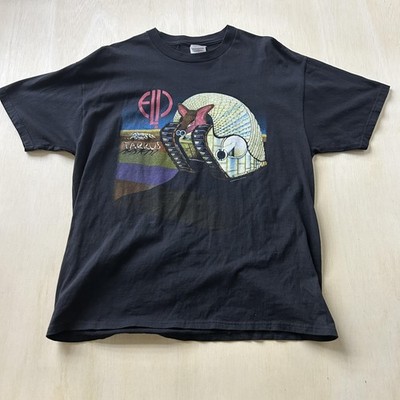 Vintage Emerson Lake & Palmer Tarkus Shirt Mens XL Black 1998 Tour Tee T-Shirt