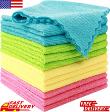 Microfiber Cleaning Cloth 12PCS Soft Absorbent Reusable Towels for Kitchen Car G