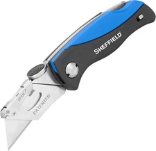 Sheffield 12119 Ultimate Lock Back Utility Knife, Box Cutter Knife, Carpet