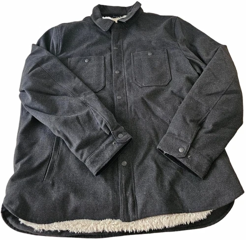 GH Bass Mens Sherpa Fleece Lined Wool Blend Jacket Coat - Grey XL / X-LARGE video thumbnail