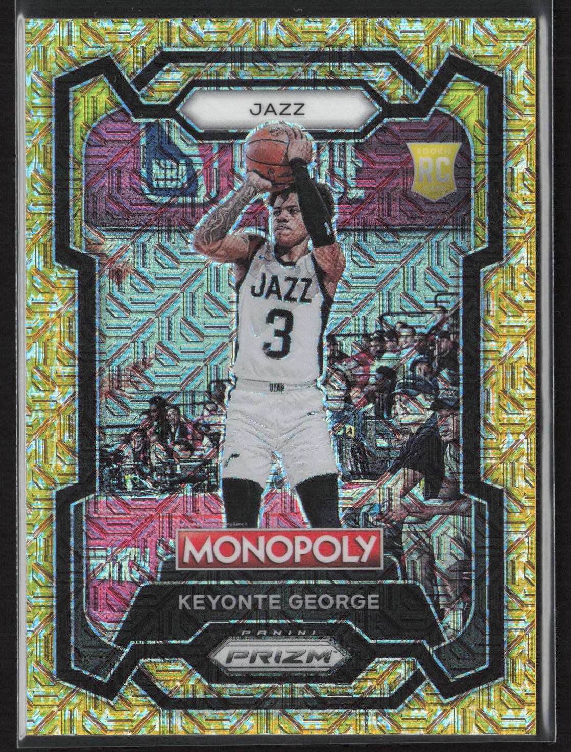 2023-24 Panini Prizm Monopoly #87 Keyonte George Gold Millionaire Shimmer #/500