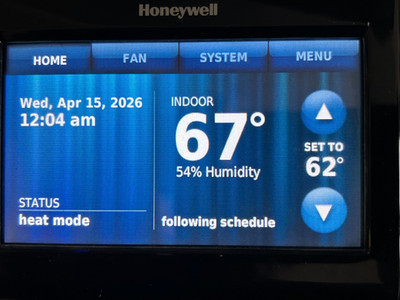Honeywell RTH9590WF WiFi  Smart, Color 7 Day Programmable Thermostats /W Voice 2
