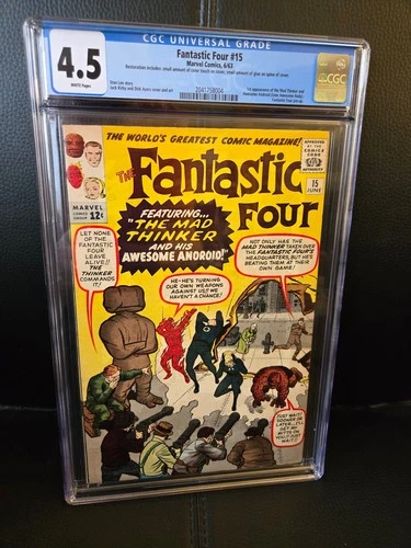 Fantastic Four #15 (CGC Graded 4.5 slight retouch Universal Blue Banner)