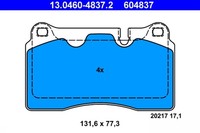 ATE Bremsbelagsatz Scheibenbremse 13.0460-4837.2 FüR Rover Range Sport L322 L320