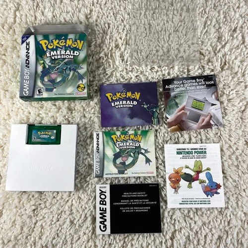 Pokemon Emerald Version (Nintendo Gameboy Advance 2005) GBA Complete in Box CIB
