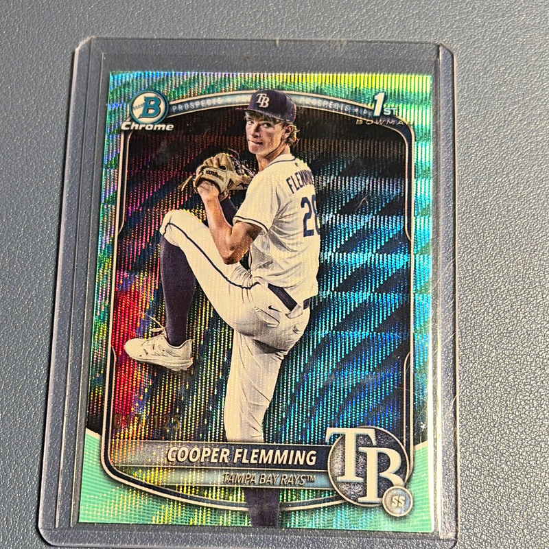 Topps 2025 Bowman Draft Chrome Cooper Flemming 1st Bowman /125 BDC-166 Rays