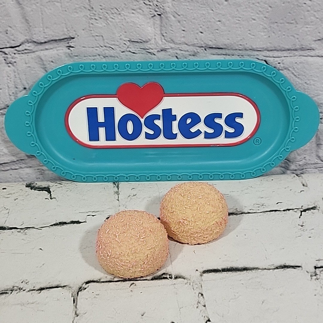 Vintage Hostess Snack Tray W/ Snowballs Realistic Play Food 