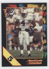 1991 Wild Card Draft 5 Stripe Darryll Lewis Darryl Lewis #30 Rookie RC 0l1. rookie card picture