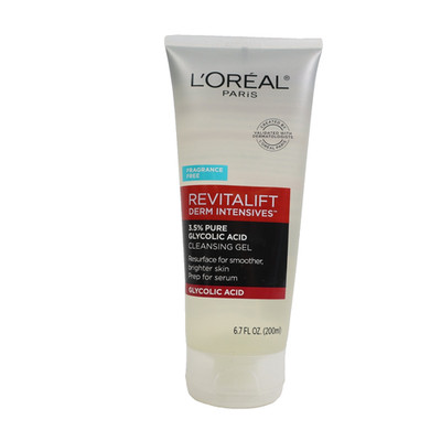 L'Oreal Revitalift 3.5% Pure Glycolic Acid Brightening Cleansing Gel CRACKED LID